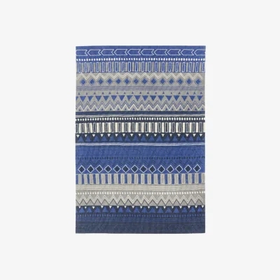 Olivia's Asiatic Carpets Onix Hand Woven and Printed Rug Tribal Mix Blue - 120 x 170cm