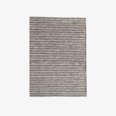 Olivia's Libra Estella Hand Woven Pit Loom Dark Grey Hemp Rug