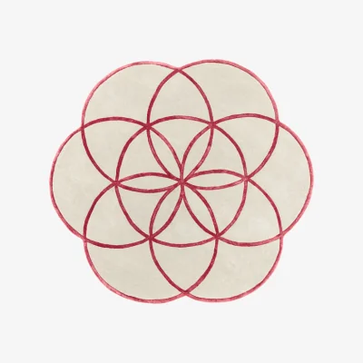 Olivia's Asiatic Carpets Lotus Hand Tufted Rug Red - 200 x 200cm