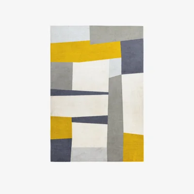 Olivia's Asiatic Carpets Riley Tufted and printed Rug Yellow - 120 x 170cm