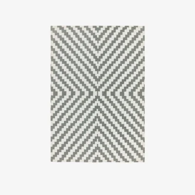 Olivia's Asiatic Carpets Onix Hand Woven and Printed Rug Geo Grey - 120 x 170cm