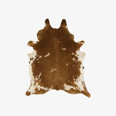 Olivia's Asiatic Carpets Rodeo Cowhide Hand Finished Rug Brown & White - 100 x 100cm