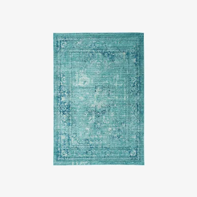 Olivia's Asiatic Carpets Verve Machine Woven Rug Medallion Blue - 240 x 330cm