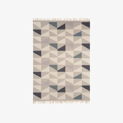 Olivia's Asiatic Carpets Hackney Hand Woven Rug Geo Heather - 160 x 230cm
