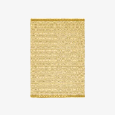Olivia's Asiatic Carpets Knox Reversible Wool Dhurry Hand Woven Dhurry Rug Ochre - 160 x 230cm