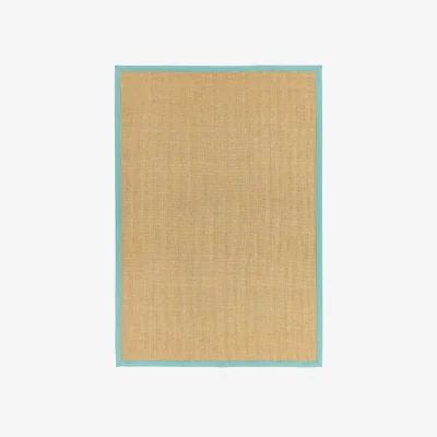 Olivia's Asiatic Carpets Sisal Machine Woven Rug Linen/Aqua - 120 x 180cm