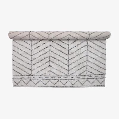 Olivia's Bloomingville Oiva Cotton Rug in Grey & White