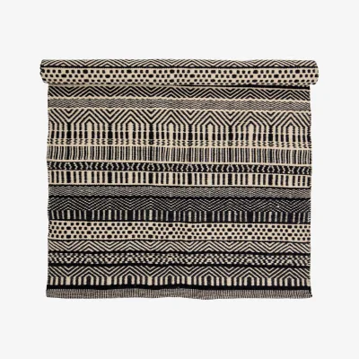 Olivia's Bloomingville Joob Wool Rug in Black