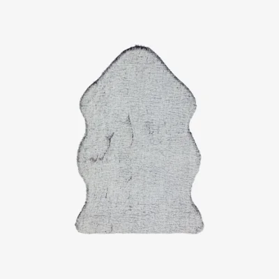 Olivia's Asiatic Carpets Willow faux Fur knitted Rug Charcoal tipped - 150 x 170cm