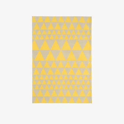 Olivia's Asiatic Carpets Onix Hand Woven and Printed Rug Triangles Yellow - 160 x 230cm