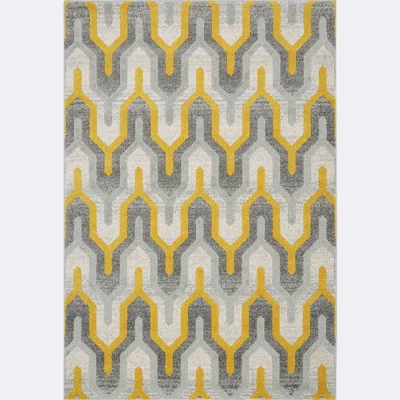 Olivia's Asiatic Carpets Nova Machine Woven Rug Geo Yellow - 200 x 290cm