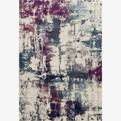 Olivia's Asiatic Carpets Nova Machine Woven Rug Abstract Navy Multi - 120 x 170cm