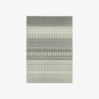 Olivia's Asiatic Carpets Onix Hand Woven and Printed Rug Tribal Mix Grey - 120 x 170cm