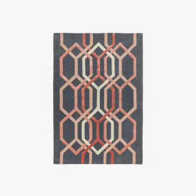 Olivia's Asiatic Carpets Matrix Hand Tufted Rug Hexagon Charcoal - 160 x 230cm