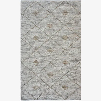 Olivia's Libra Calm Neutral Collection - Lazio Hand Woven Rug in Beige Leather 160x230cm