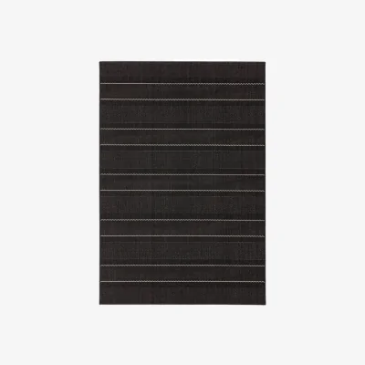 Olivia's Asiatic Carpets Patio Machine Woven Rug Charcoal Stripe - 200 x 290cm