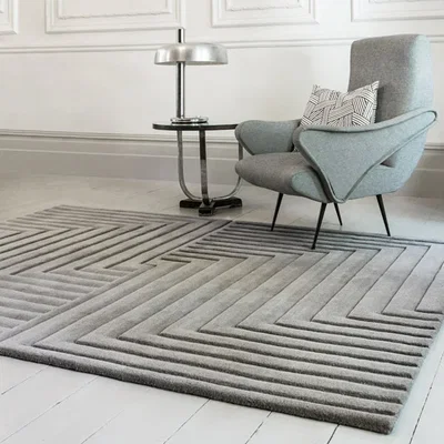 Olivia's Asiatic Carpets Form Hand Tufted Rug Silver - 200 x 290cm