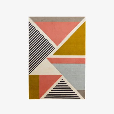 Olivia's Asiatic Carpets Riley Tufted and printed Rug Pink - 160 x 240cm