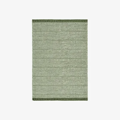 Olivia's Asiatic Carpets Knox Reversible Wool Dhurry Hand Woven Dhurry Rug Green - 160 x 230cm