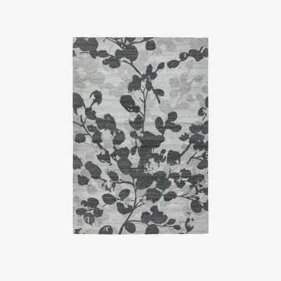 Olivia's Asiatic Carpets Shade JACQUARD Rug Leaf Grey - 160 x 230cm