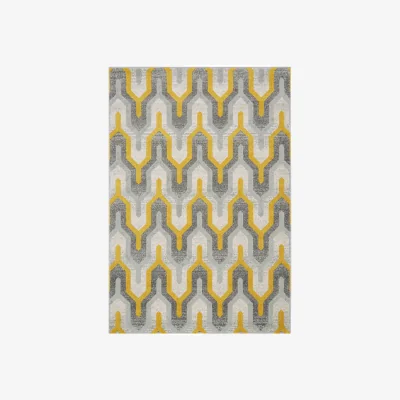 Olivia's Asiatic Carpets Nova Machine Woven Rug Geo Yellow - 160 x 230cm