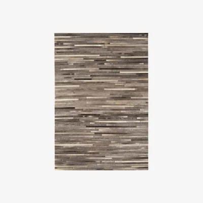 Olivia's Asiatic Carpets Gaucho Hand Sewn Rug Dark Grey Stripe - 200 x 300cm