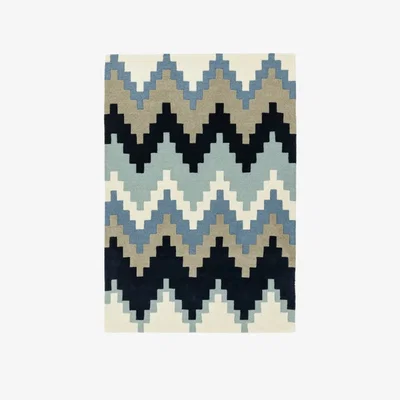 Olivia's Asiatic Carpets Matrix Hand Tufted Rug Cuzzo Blue - 80 x 150cm