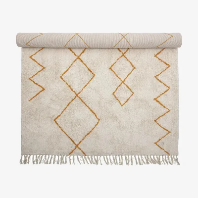 Olivia's Bloomingville Huso Cotton Rug in Yellow