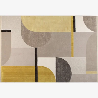 Olivia's Zuiver Hilton Rug in Yellow and Grey / Grey/Yellow / Large