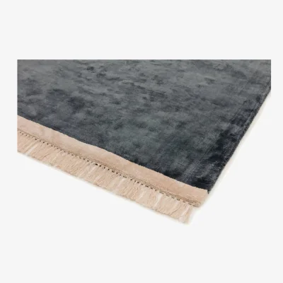 Olivia's Asiatic Carpets Elgin Hand Woven Rug Petrol/ Pink Border - 200 x 290cm