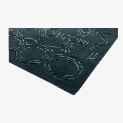 Olivia's Asiatic Carpets Nexus Hand Tufted Rug Octagon Petrol - 120 x 170cm