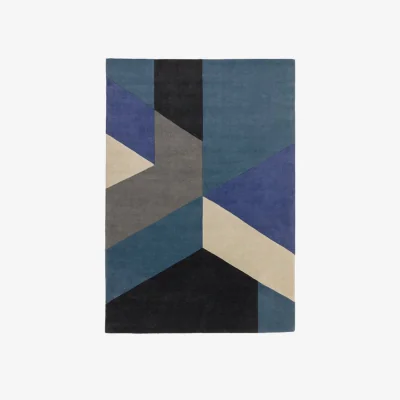 Olivia's Asiatic Carpets Reef Handtufted Rug Big Geo Blue - 160 x 230cm