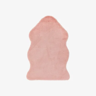 Olivia's Asiatic Carpets Willow faux Fur knitted Rug Pink - 60 x 90cm