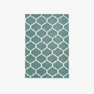 Olivia's Asiatic Carpets Albany Handtufted Rug Ogee Duck Egg - 120 x 170cm
