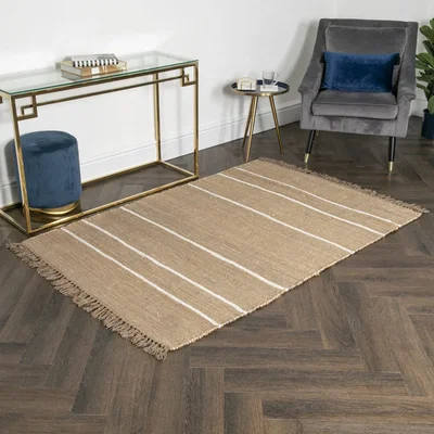 Olivia's Native Home Striped Jute Rug 200 x 300 cm