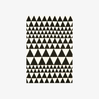 Olivia's Asiatic Carpets Onix Hand Woven and Printed Rug Triangles Black - 120 x 170cm