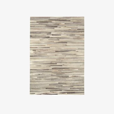 Olivia's Asiatic Carpets Gaucho Hand Sewn Rug Light Grey Stripe - 120 x 170cm