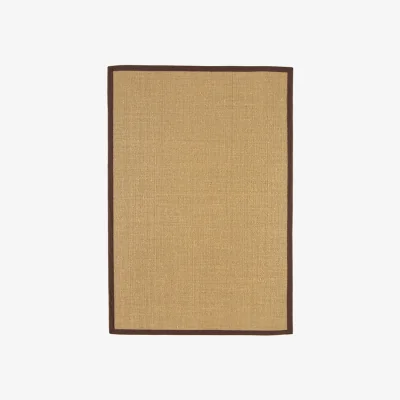 Olivia's Asiatic Carpets Sisal Machine Woven Rug Linen/Chocolate - 120 x 180cm