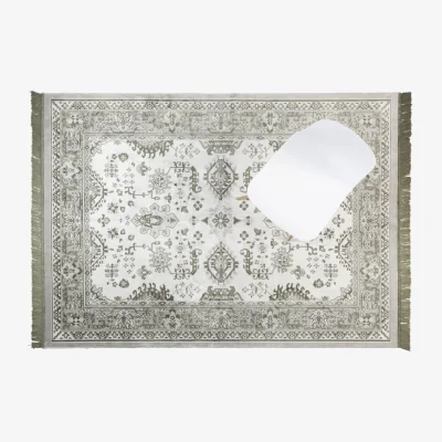 Olivia's Olivia's Nordic Living Collection - Ringar Rug in Grey & Green