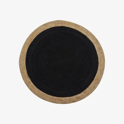 Olivia's Native Home Rug Milano Soft Jute Dark Grey / Dark Grey / Small, Round