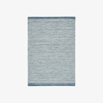 Olivia's Asiatic Carpets Knox Reversible Wool Dhurry Hand Woven Dhurry Rug Blue - 120 x 170cm