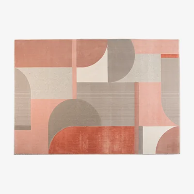 Olivia's Zuiver Hilton Rug in Pink and Grey / Grey/Pink / Small