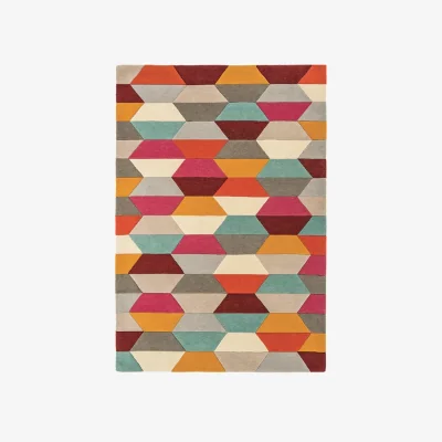 Olivia's Asiatic Carpets Funk Hand Tufted Rug Honeycomb Bright - 140 x 200cm