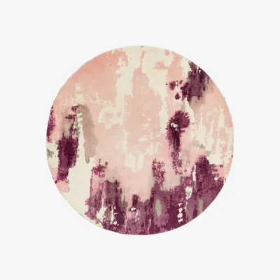 Olivia's Asiatic Carpets Saturn Hand Woven Rug Pink Circle - 200 x 200cm