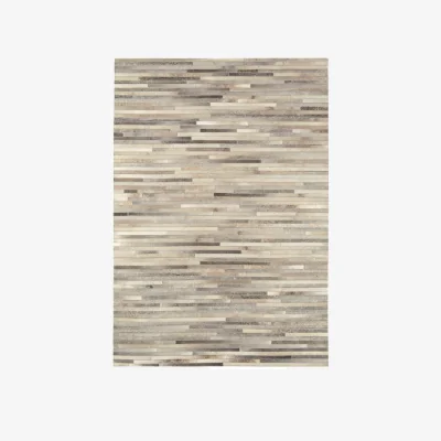 Olivia's Asiatic Carpets Gaucho Hand Sewn Rug Light Grey Stripe - 160 x 230cm