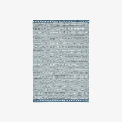 Olivia's Asiatic Carpets Knox Reversible Wool Dhurry Hand Woven Dhurry Rug Blue - 160 x 230cm