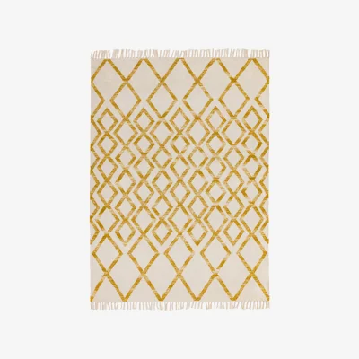 Olivia's Asiatic Carpets Hackney Hand Woven Rug Diamond Yellow - 160 x 230cm