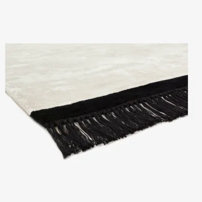 Olivia's Asiatic Carpets Elgin Hand Woven Rug Cream/Black Border - 200 x 290cm