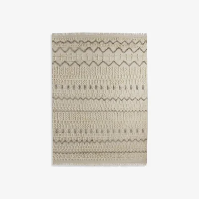Olivia's Andrew Martin Lusaka Taupe Rug Cream / 366 x 4 x 275cm