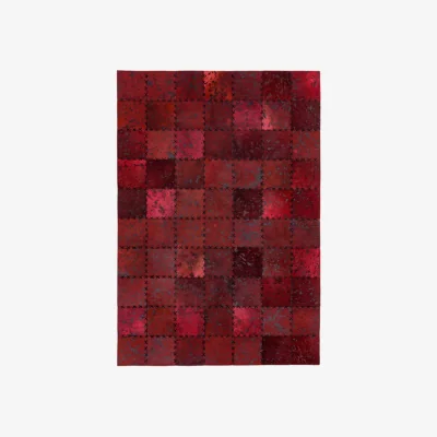 Olivia's Asiatic Carpets Xylo Hand Sewn Rug Red Cross Stitch - 200 x 290cm